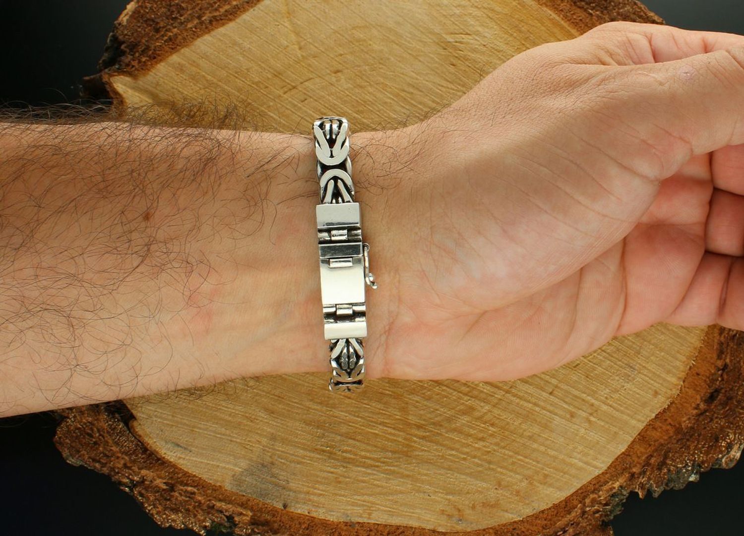 Bransoletka męska ze srebra 925 o wadze 61,2g, długości 22 cm i królewskim splocie. Elegancki model DIA-BRA-13490-925 – idealna na prezent i na co dzień.1.jpg